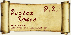 Perica Kanić vizit kartica